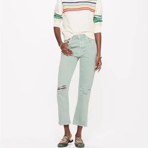 MOTHER Mint Green Tomcat Chew Jeans